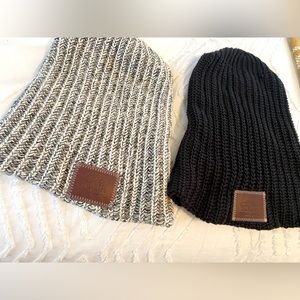 2 lightly worn love your melon beanies